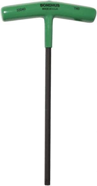 Bondhus - T40 Standard Torx Key - T-Handle Cushion Grip, Protanium High Torque Steel - Eagle Tool & Supply
