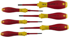 Wiha - 6 Piece T8 to T25 Ergonomic Handle Torx Driver Set - T-8, T-9, T-10, T-15, T-20, T-25 - Eagle Tool & Supply