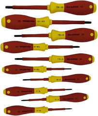 Wiha - 10 Piece T6 to T30 Ergonomic Handle Torx Driver Set - T-6, T-7, T-8, T-9, T-10, T-15, T-20, T-25, T-27, T-30 - Eagle Tool & Supply