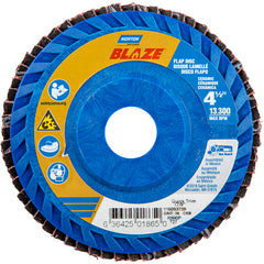 ‎4-1/2 × 7/8″ Blaze Plastic Flat Flap Disc Type 27 36 Grit R980P Premium Ceramic Alumina - Eagle Tool & Supply