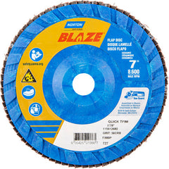 7 × 7/8″ Blaze Plastic Flat Flap Disc Type 27 36 Grit R980P Premium Ceramic Alumina - Eagle Tool & Supply