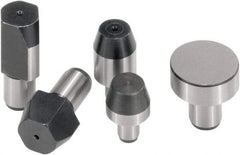 KIPP - 1-1/16" OAL, 0.7087" Head Height, 0.3937" OD, Tool Steel, Ground, Press Fit Rest Button - Uncoated, 0.2362" Pin Diam - Eagle Tool & Supply