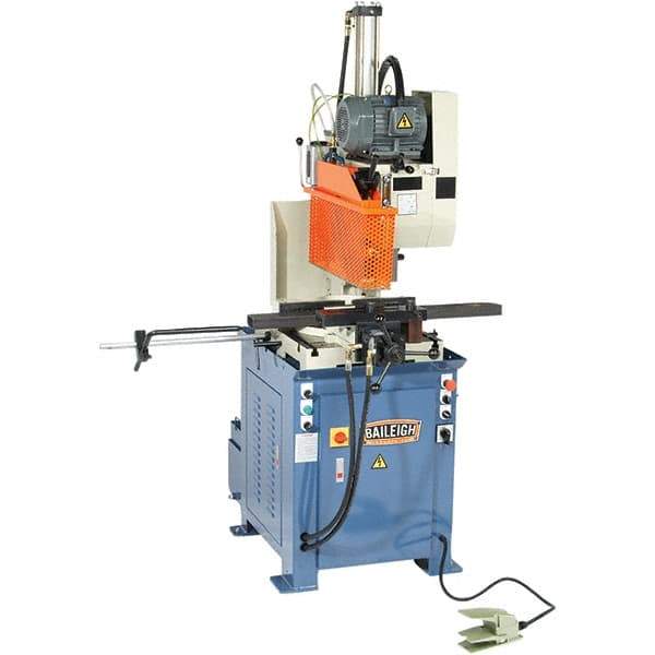 Baileigh - 4 Cutting Speeds, 17" Blade Diam, Cold Saw - 35 & 120 RPM Blade Speed, Floor Machine, 3 Phase, Compatible with Ferrous Material - Eagle Tool & Supply