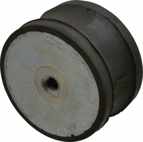 Value Collection - 800 Kg Capacity, M12x1.75 Standard Deflection Vibration Isolator - 3-9/16" Diam, 50mm High - Eagle Tool & Supply