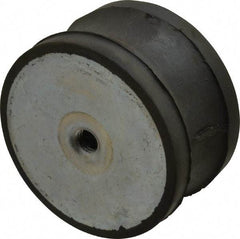 Value Collection - 800 Kg Capacity, M12x1.75 Standard Deflection Vibration Isolator - 3-9/16" Diam, 50mm High - Eagle Tool & Supply