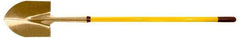 Ampco - 11-1/4" High x 9" Wide Round Aluminum Bronze Shovel - 56-1/2" Long Fiberglass Straight Handle - Eagle Tool & Supply