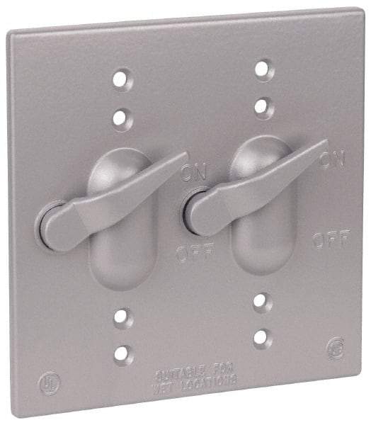 Thomas & Betts - Electrical Outlet Box Aluminum Switch Cover - Includes Gasket & Screw - Eagle Tool & Supply