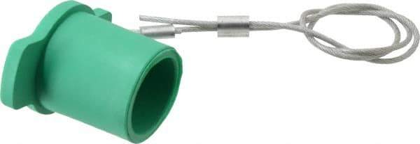 Leviton - 3R NEMA Rated, Female, Green Single Pole Protective Cap - For Use with Male Plug - Eagle Tool & Supply