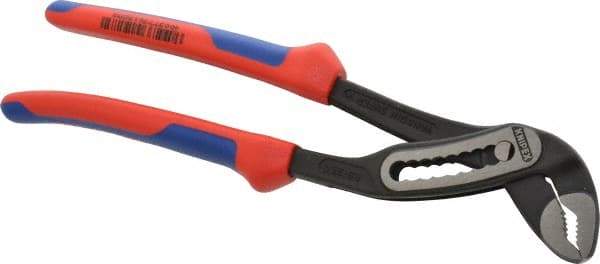 Knipex - 10" OAL, 1" Jaw Length, Adjustable Pliers - Self Gripping Jaw, Standard Head, Comfort Grip Handles - Eagle Tool & Supply