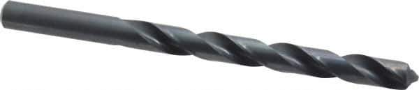 Cleveland - Letter R 118° High Speed Steel Jobber Drill - Oxide Finish, Right Hand Cut, Spiral Flute, Straight Shank, 4-3/4" OAL, Standard Point - Eagle Tool & Supply
