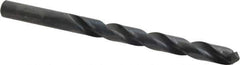 Cleveland - Letter U 118° High Speed Steel Jobber Drill - Oxide Finish, Right Hand Cut, Spiral Flute, Straight Shank, 5" OAL, Standard Point - Eagle Tool & Supply