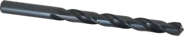 Cleveland - Letter V 118° High Speed Steel Jobber Drill - Oxide Finish, Right Hand Cut, Spiral Flute, Straight Shank, 5" OAL, Standard Point - Eagle Tool & Supply