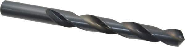 Cleveland - 21/32" 118° High Speed Steel Jobber Drill - Oxide Finish, Right Hand Cut, Spiral Flute, Straight Shank, 7-1/8" OAL, Standard Point - Eagle Tool & Supply