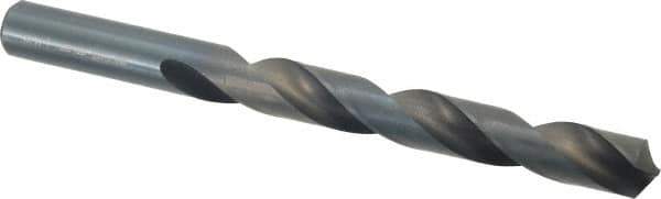 Cleveland - 43/64" 118° High Speed Steel Jobber Drill - Oxide Finish, Right Hand Cut, Spiral Flute, Straight Shank, 7-5/8" OAL, Standard Point - Eagle Tool & Supply