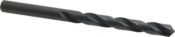 Cleveland - 8.5mm 118° High Speed Steel Jobber Drill - Oxide Finish, Right Hand Cut, Spiral Flute, Straight Shank, 4.606" OAL, Standard Point - Eagle Tool & Supply