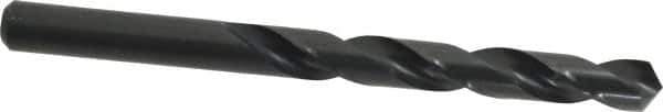 Cleveland - 12mm 118° High Speed Steel Jobber Drill - Oxide Finish, Right Hand Cut, Spiral Flute, Straight Shank, 5.945" OAL, Standard Point - Eagle Tool & Supply