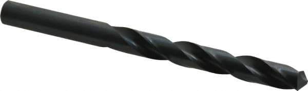 Cleveland - 12.2mm 118° High Speed Steel Jobber Drill - Oxide Finish, Right Hand Cut, Spiral Flute, Straight Shank, 5.945" OAL, Standard Point - Eagle Tool & Supply