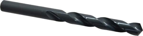 Cleveland - 14.5mm 118° High Speed Steel Jobber Drill - Oxide Finish, Right Hand Cut, Spiral Flute, Straight Shank, 6.654" OAL, Standard Point - Eagle Tool & Supply