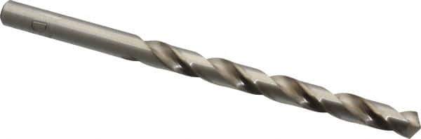 Cleveland - Letter D 118° High Speed Steel Jobber Drill - Bright Finish, Right Hand Cut, Spiral Flute, Straight Shank, 4" OAL, Standard Point - Eagle Tool & Supply