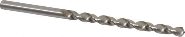 Cleveland - #8 118° High Speed Steel Jobber Drill - Bright Finish, Right Hand Cut, Spiral Flute, Straight Shank, 3-5/8" OAL, Standard Point - Eagle Tool & Supply