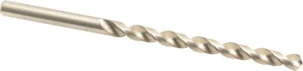 Cleveland - #9 118° High Speed Steel Jobber Drill - Bright Finish, Right Hand Cut, Spiral Flute, Straight Shank, 3-5/8" OAL, Standard Point - Eagle Tool & Supply
