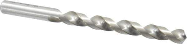 Cleveland - Letter W 118° High Speed Steel Jobber Drill - Bright Finish, Right Hand Cut, Spiral Flute, Straight Shank, 5-1/8" OAL, Standard Point - Eagle Tool & Supply
