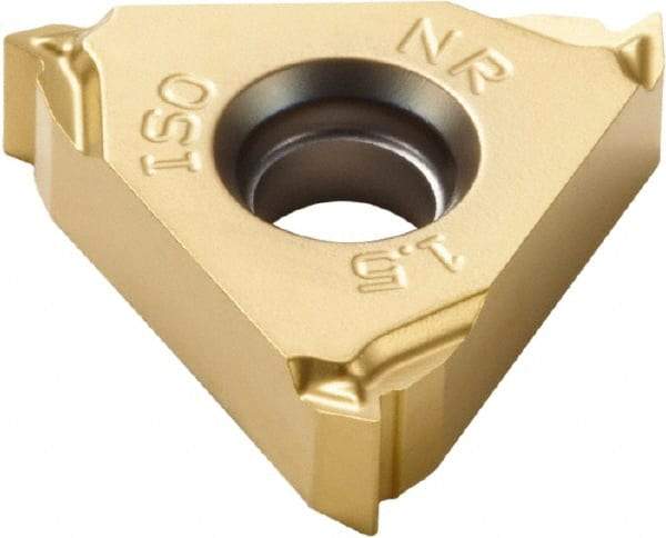 Seco - 11NR Internal Right Hand ISO Laydown Threading Insert - Grade CP500, TiAlN/TiN Coated Carbide, 6.35mm Inscribed Circle - Eagle Tool & Supply
