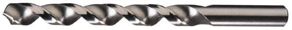 Cleveland - Letter T 118° High Speed Steel Jobber Drill - Bright Finish, Right Hand Cut, Spiral Flute, Straight Shank, 4-7/8" OAL, Standard Point - Eagle Tool & Supply