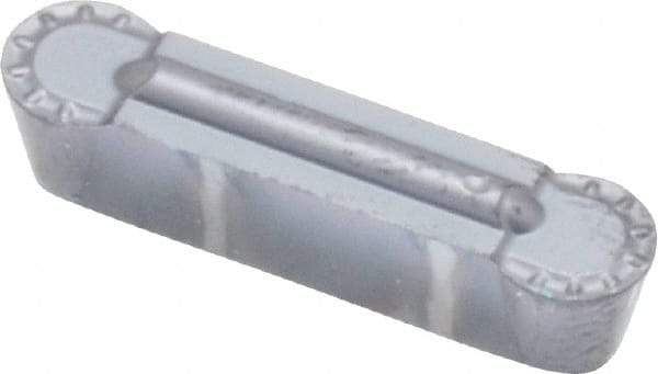 Kennametal - 187R GMN Grade KC5010, 4.76mm Cutting Width Carbide Grooving Insert - 3.8mm Max Depth of Cut, Neutral, 3/32" Corner Radius, TiAlN Finish - Eagle Tool & Supply