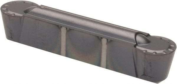 Kennametal - 250R GMN Grade KC5010, 6.35mm Cutting Width Carbide Grooving Insert - 5.2mm Max Depth of Cut, Neutral, 1/8" Corner Radius, TiAlN Finish - Eagle Tool & Supply