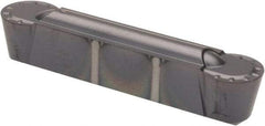 Kennametal - 250R GMN Grade KC5010, 6.35mm Cutting Width Carbide Grooving Insert - 5.2mm Max Depth of Cut, Neutral, 1/8" Corner Radius, TiAlN Finish - Eagle Tool & Supply