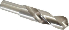 Cleveland - 1-1/4" 118° Spiral Flute High Speed Steel Screw Machine Drill Bit - Bright Finish, Right Hand Cut, 4-3/8" Flute Length, 6-3/4" OAL, Standard Point, Straight Shank - Eagle Tool & Supply