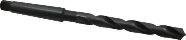 Cleveland - 37/64", 2MT 118° Point High Speed Steel Taper Shank Drill Bit - Oxide Finish, 4-7/8" Flute Length, 8-3/4" OAL, Spiral Flute, Series 2410 - Eagle Tool & Supply
