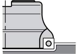 Kennametal - SPHX15T6 Grade KY3500 Ceramic Milling Insert - Uncoated, 0.2598" Thick, 15mm Inscribed Circle - Eagle Tool & Supply