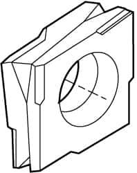 Kennametal - SPHX15T6 Grade KCPK30 Carbide Milling Insert - TiN/TiCN/Al2O3 Finish, 0.2598" Thick, 15mm Inscribed Circle - Eagle Tool & Supply