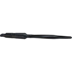 Cleveland - 7/16" Reamer Diam, 0.266" Small End Diam, 2MT Morse Taper Shank, 4-3/8" Flute, Bridge Reamer - Eagle Tool & Supply
