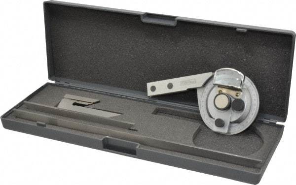 Fowler - 6, 12 Inch Long Blade, 360° Max Measurement, Bevel Protractor - Accuracy up to 5 Min, 1° Dial Graduation - Eagle Tool & Supply