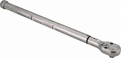 Value Collection - 1/2" Drive Micrometer Type Ratchet Head Torque Wrench - 35 Ft/Lb to 140 Ft/Lb Torque, 21" OAL, 1/2 Ft/Lb Graduation - Eagle Tool & Supply