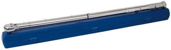 Value Collection - 3/4" Drive Micrometer Type Ratchet Head Torque Wrench - 150 Ft/Lb to 600 Ft/Lb Torque, 43" OAL, 2 Ft/Lb Graduation - Eagle Tool & Supply