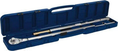 Value Collection - 1" Drive Micrometer Type Ratchet Head Torque Wrench - 300 Ft/Lb to 900 Ft/Lb Torque, 60" OAL, 6 Ft/Lb Graduation - Eagle Tool & Supply