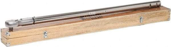 Value Collection - 1" Drive Micrometer Type Ratchet Head Torque Wrench - 660 Ft/Lb to 2,200 Ft/Lb Torque, 60" OAL, 7-1/2 Ft/Lb Graduation - Eagle Tool & Supply