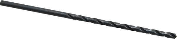 Cleveland - #12, 118° Point, Spiral Flute, High Speed Steel Taper Length Drill Bit - Oxide Finish, 3-5/8" Flute Length, 6" OAL, Series 2510 - Eagle Tool & Supply