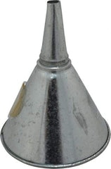 Plews - 1 Qt Capacity Steel Funnel - 6" Mouth OD, 3/4" Tip OD, Straight Spout - Eagle Tool & Supply