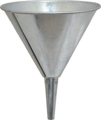 Plews - 24 oz Capacity Steel Funnel - 5-3/4" Mouth OD, 1/2" Tip OD, Straight Spout - Eagle Tool & Supply