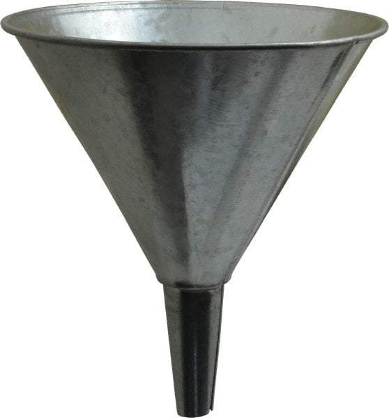 Plews - 32 oz Capacity Steel Funnel - 6-1/2" Mouth OD, 3/4" Tip OD, Straight Spout - Eagle Tool & Supply