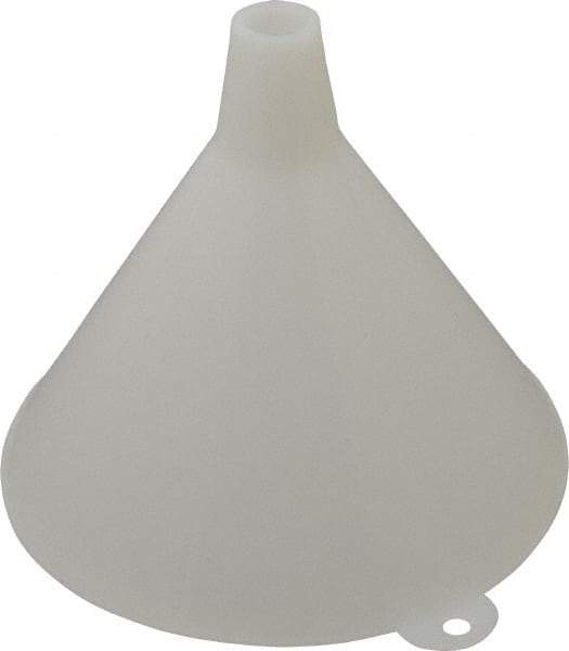 PRO-LUBE - 16 oz Capacity Plastic Funnel - 6" Mouth OD, 3/4" Tip OD, Straight Spout, White - Eagle Tool & Supply