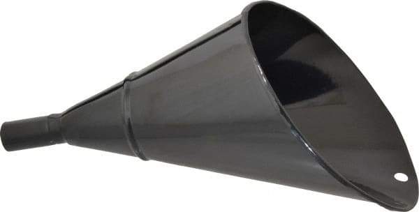 Value Collection - 2 Qt Capacity Steel Funnel - 1" Tip OD, 4" Straight Spout, Black - Eagle Tool & Supply