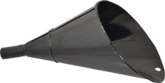 Value Collection - 2 Qt Capacity Steel Funnel - 1" Tip OD, 4" Straight Spout, Black - Eagle Tool & Supply