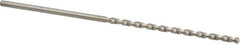Cleveland - #27, 118° Point, Spiral Flute, High Speed Steel Taper Length Drill Bit - Bright Finish, 3" Flute Length, 5-3/8" OAL, Series 2550 - Eagle Tool & Supply