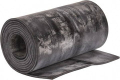 Made in USA - 1/8" Thick x 6" Wide x 60" Long, Plain Backed Buna-N Rubber Strip - Stock Length, 70 Shore A Durometer, 2,500 psi Tensile Strength, -20 to 170°F, Black - Eagle Tool & Supply